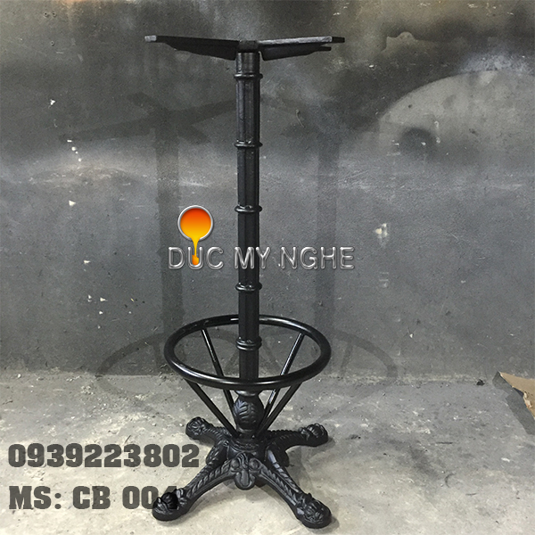 Bàn bar cafe 4 chân đầu lân gang đúc CB 004